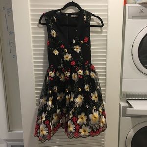 Alice + Olivia embroidered floral dress
